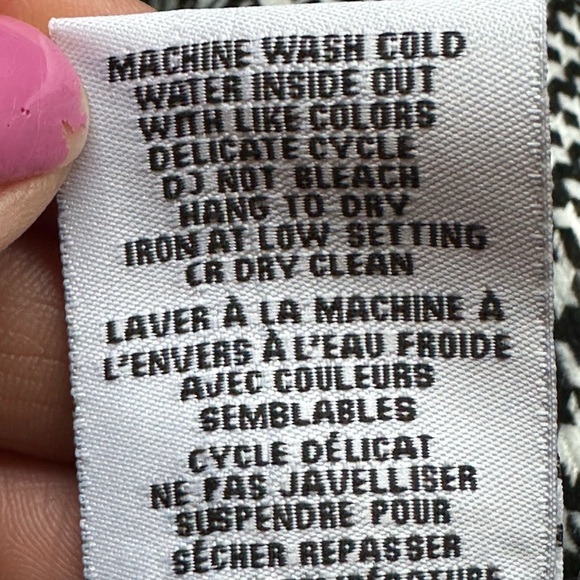 C By One Black & White Houndstooth Pattern Capri Casual Pants Sz XL  T 16. - Picture 11 of 12